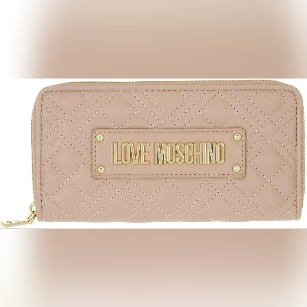 NWT Love Moschino Continental Wallet In Soft Pink 🩷